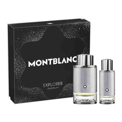 MONTBLANC Explorer Platinum Eau de Parfum 2 Piece Set - 3.3 fl. oz. Spray  1.0 fl. oz. Spray - Long Lasting Fragrance with notes of Violet Leaf  Clary