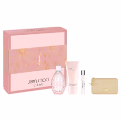 Jimmy Choo L'Eau Eau de Toilette 4 Piece Set - 3.3 & 0.25 fl. oz. Spray  3.3 fl. oz. Body Lotion  Pouch - Long Lasting Fragra ...