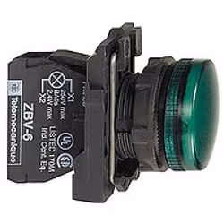 Schneider Electric XB5AVB3, Green, IP66, CSA, 24 V, 2.2 cm