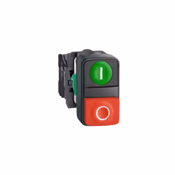 Harmony XB5 ONOFF Push Button Switch Plastic Green Flush Marked I Red Projecting Marked O 1NO 1NC 22mm Mount XB5AL73415