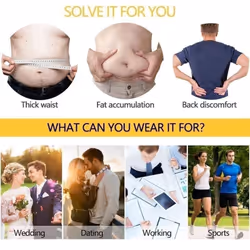 Men Waist Trainer Corset Slimming Belt Workout Shapewear Abdominal Fat Burner Tummy Control Body Shaper Sports Girdles Fitness Cincher - beige, 3XL