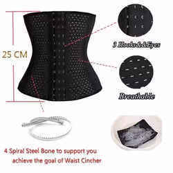 Men Waist Trainer Corset Slimming Belt Workout Shapewear Abdominal Fat Burner Tummy Control Body Shaper Sports Girdles Fitness Cincher - beige, 3XL
