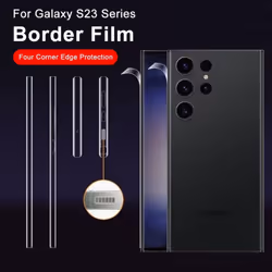 Samsung Galaxy S24 S23 Ultra S23 Plus Side Matte Screen Protector Film Hydrogel Protective Frame Film Border Sticker - S24 Ultra, As The Picture