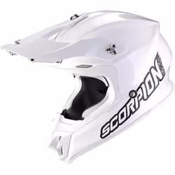 Scorpion VX-16 Evo Air Solid Motocross Helmet, white, Size S for Men