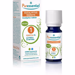 Puressentiel Organic Eucalyptus Radiata Essential Oil 10ml - 100% Pure & Natural, Vegan - Aromatherapy - Diffusion, Inhalatio ...