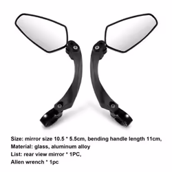 Versatile Bike Mirror Anti-Scratch Aluminum Alloy Wide Vision - as the picture, Left