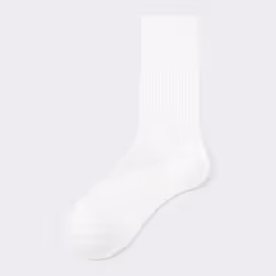 Gu By Uniqlo Ribbed Pile Crew Socks - 01 OFF WHITE/ONE SIZE