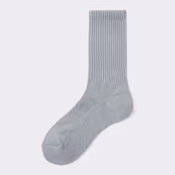 Gu By Uniqlo Ribbed Pile Crew Socks - 01 OFF WHITE/ONE SIZE