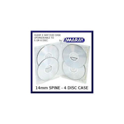 10 x Amaray Multi 4 DVD Case - 4 Way Multibox in Clear to hold 4 discs in Dragon Trading Branded Packaging