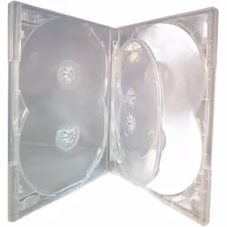 25 x Amaray DVD Multi 6 Case - 6 Way Multibox in Clear to hold 6 discs in Dragon Trading Branded Packaging