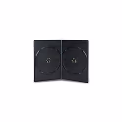 5 x Amaray Slim Double Black DVD Case (Face on Face) 7mm Spine in Dragon Trading Packaging