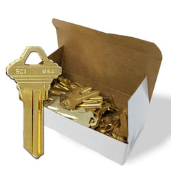SUMMIT DOORWARE Schlage SC1 Key Blanks in Premium Brass | Uncut Keys for Home and Professional Use | 50 Blank Keys Compatible with 5-Pin Locks
