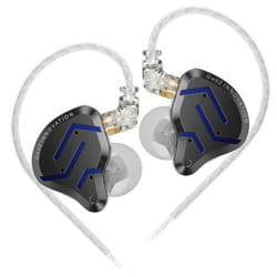 KZ ZSN PRO 2 Hifi Earphones 1BA+1DD Hybrid Driver In Ear Metal Wired Earbuds Bass Music Sport Headset Noise Cancelling Headphones. - black, No Mic