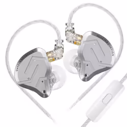 KZ ZSN PRO 2 Hifi Earphones 1BA+1DD Hybrid Driver In Ear Metal Wired Earbuds Bass Music Sport Headset Noise Cancelling Headphones. - gold, With Mic
