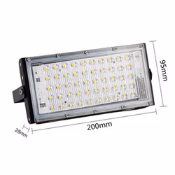 Led Floodlight 50w 220v Outdoor Waterproof Energy Conservation Yard Football Garden Light - RGB colorful light