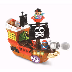 VTech Tut Tut Copains Super bateau pirate 2 en 1, 1 yr(s), Sounding, Speaking function, Batteries required, AA, Plastic