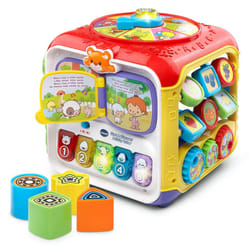 VTech Sort and Discover Activity Cube Frustration Free Packaging  Red