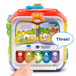 VTech Sort and Discover Activity Cube Frustration Free Packaging  Red