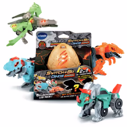 VTech Switch & Go Dino's SWITCH & GO DINOS SURPRISE (8 MODELES DIFFERENTS), 4 yr(s), Plastic, Multicolour, 195 g
