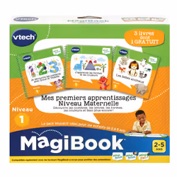 VTech MagiBook Mes premiers apprentissages Niveau Maternelle (Les bébés animaux, Je découvre les nombres avec Scout et Violette, J'apprends les formes et les couleurs)