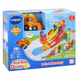 Vtech Toot-Toot Drivers 3-in-1 Raceway Playset With Vtech SmartPoint Race Car