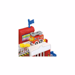 Toot-Toot Drivers Fire Station, Car Playset Includes Fire Engine Toy Car, Vehicle Tracks for Kids with Lights and Sounds, for Toddlers, 12 Months, 2,