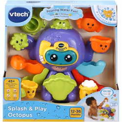 VTech Splash & Play Octopus Interactive Bath Time Activity Toy with Sounds & Phrases