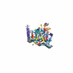 VTech Marble Rush Magnetic Magic, Construction Toys for Kids, 10 Marbles and 120 Building Pieces, Electronic Marble Run