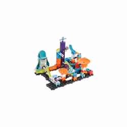 VTech Marble Rush Magnetic Magic, Construction Toys for Kids, 10 Marbles and 120 Building Pieces, Electronic Marble Run