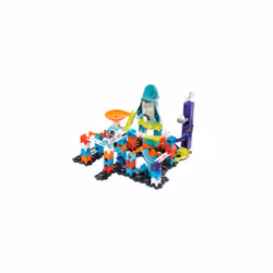 VTech Marble Rush Magnetic Magic, Construction Toys for Kids, 10 Marbles and 120 Building Pieces, Electronic Marble Run