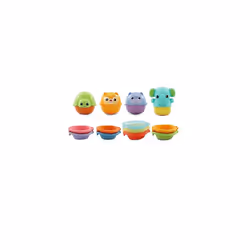 Stack & Splash Bathtime Boats, Stacking & Linking BathTub Toy with 9 Colourful Boats & 3 Animal Characters, Bath Gift for Bab ...