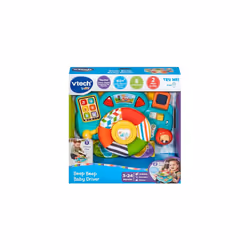 Baby Beep Beep Baby Driver, Steering Wheel Toy with Activities, Songs & Phrases, 6 Interactive Buttons, Manipulative