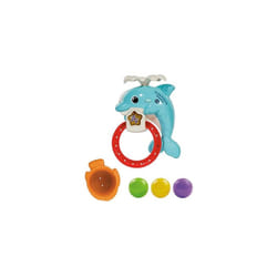Scoop & Score Dolphin, Interactive Bath Toy for 1 Year Olds, Bath Toy with Hoop & Balls, Lights & Music, Bath Time Gift