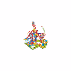 Marble Rush Adventure Park Challenge, Construction Toys for Kids with 10 Marbles and 96 Building Pieces, Electronic Marble Ru ...