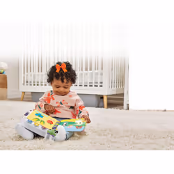 Baby Learn & Discover Baby Book, Interactive Book with 3 Modes & 13 Wipe-Clean Pages, Melodies & Phrases, Teaches Animals, Colours & Shapes, Toy for