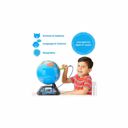 LeapFrog Magic Adventures Globe, Interactive Childrens Globe, Educational Smart Globe for Kids with 2.7 Inch LCD Screen, Toys for Children with Games