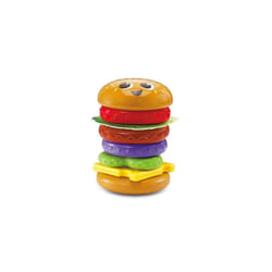 VTech Baby Build-a-Burger, Stacking & Sorting Toy with 6 Food Pieces, Shape Sorting, Stacking Play, Matching, Spinning &