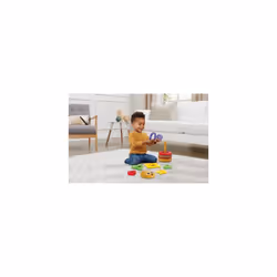 VTech Baby Build-a-Burger, Stacking & Sorting Toy with 6 Food Pieces, Shape Sorting, Stacking Play, Matching, Spinning &