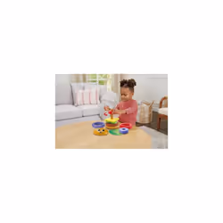 VTech Baby Build-a-Burger, Stacking & Sorting Toy with 6 Food Pieces, Shape Sorting, Stacking Play, Matching, Spinning &