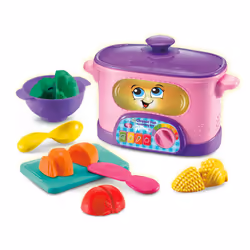 LeapFrog Choppin' Fun Learning Pot, Pink, Roleplay Kitchen Toy for Children, Interactive Learning Toy for Pretend Play with F ...