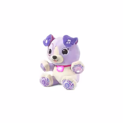 LeapFrog Pal Scout Smarty Paws | Soothing & Sensory Cuddly Toddler Toy with Lights & Music | Suitable for Ages 6 - 36 Months | Violet
