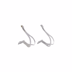 Unisex's Christophe Steel 50 Toe-Clips-Silver, Small/Medium, S/M