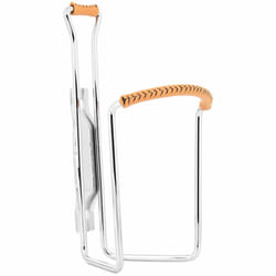 Zefal Vintage Leather Bottle Cage - Silver
