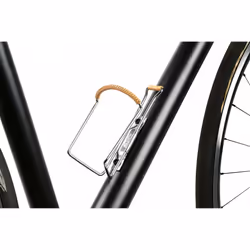 Zefal Vintage Leather Bottle Cage - Silver - Additional view 4