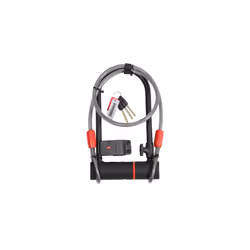 4947B K-Traz U17 & Cable Extension U-Lock, Black, 115 x 230mm/120cm