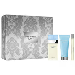 D&G Light Blue Pour Femme Gift Set 100ml EDT Spray + 50ml Body Lotion + 10ml EDT