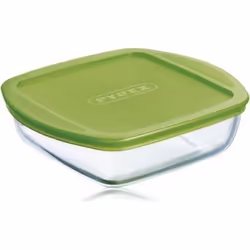 Pyrex PYRG4CCA17, Box, Square, Green, Transparent, Glass, 1 pc(s)