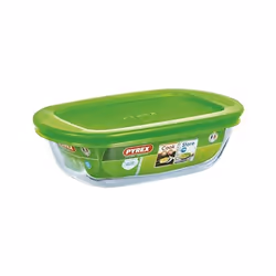 Pyrex Microwave Safe Classic Rectangular Glass Dish 350ml Green
