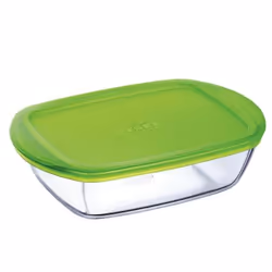 Pyrex PYRG4CRC28H, Box, Rectangular, Green, Transparent, Glass, 1 pc(s)
