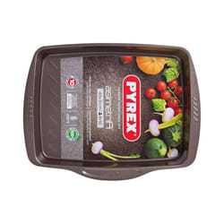 Pyrex AsimetriA Rectangular Roaster Easy Grip Non Stick 40cm Brown